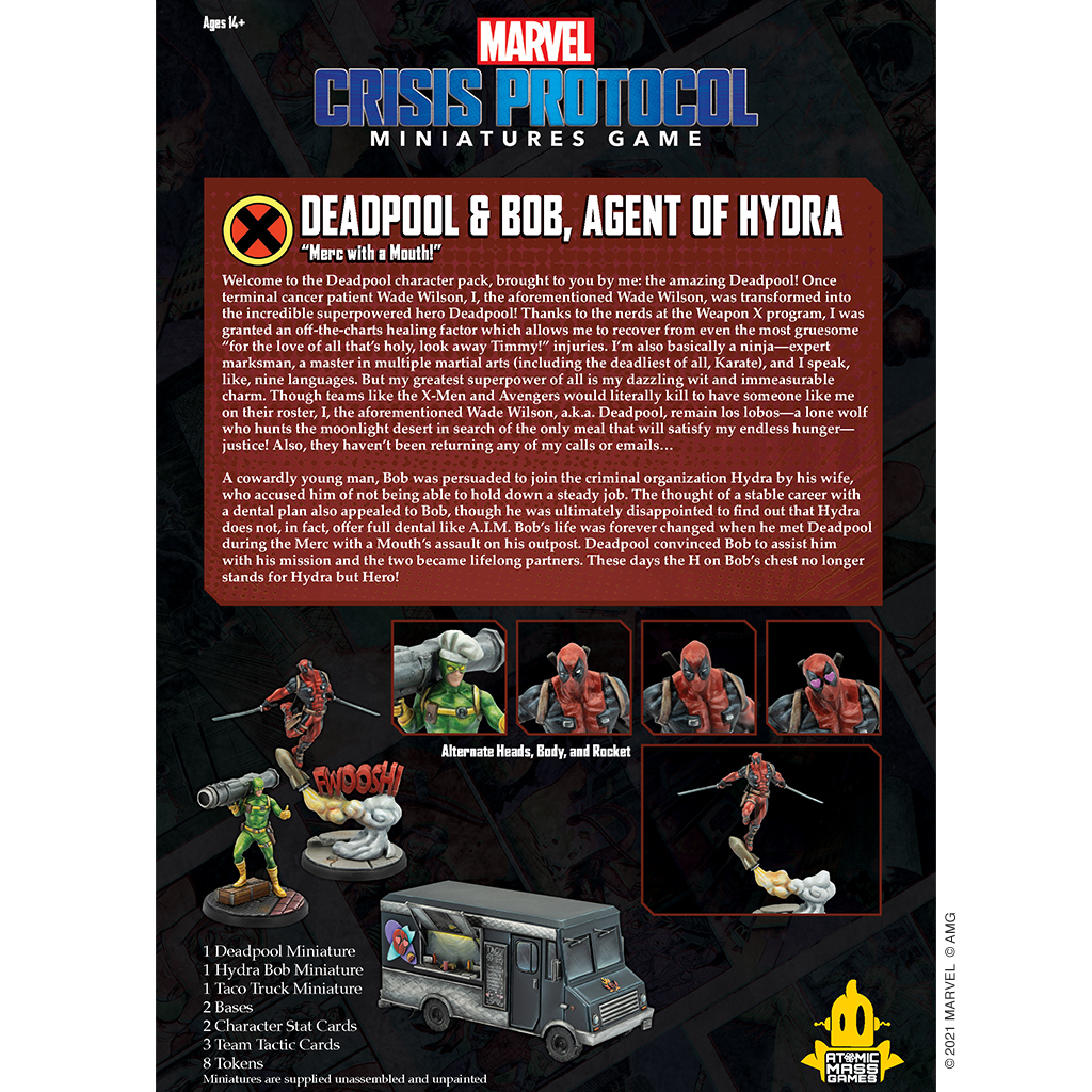 Marvel Crisis Protocol : Deadpool and Bob, Agent of Hydra Character Pack